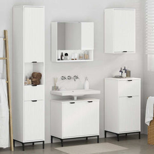Badezimmermöbel Set Weiß mit Schubladen