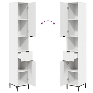 Badezimmermöbel Set Weiß mit Schubladen