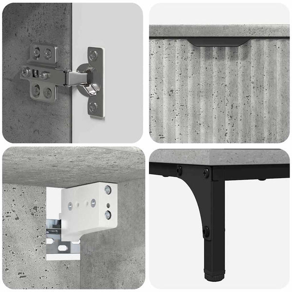 Badezimmermöbel Set Beton Grau