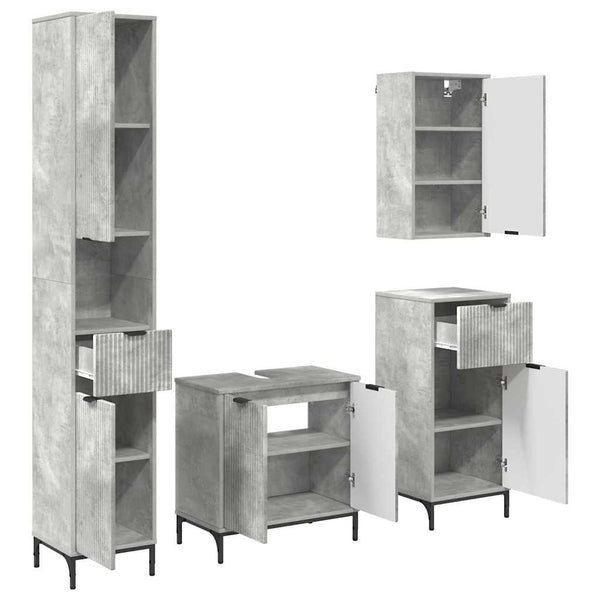 Badezimmermöbel Set Beton Grau