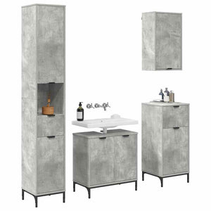 Badezimmermöbel Set Beton Grau