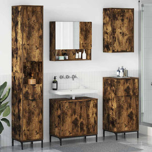 Badezimmermöbel Set Geräucherte Eiche