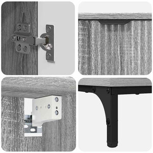 Graues Badezimmermöbel-Set mit Tür