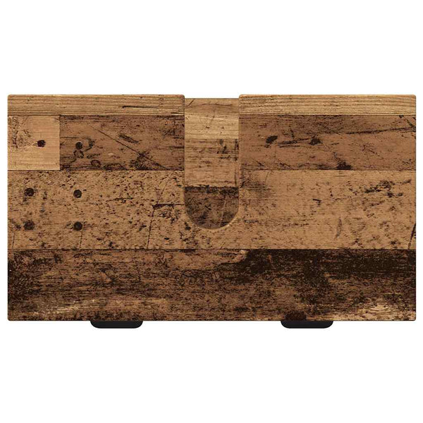 Wandmontiertes Badezimmermöbel-Set Altholz