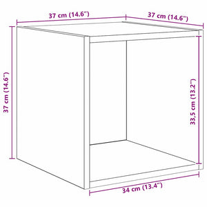 TV-Schrank Set 4-teilig Schwarz Eichenoptik
