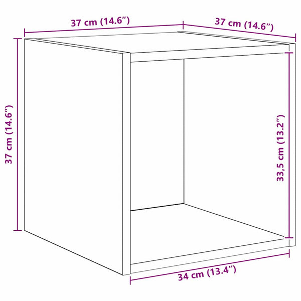 TV-Schrank Set 4-teilig Schwarz Eichenoptik