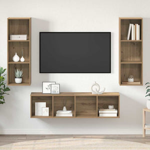 TV-Schrankset Wandmontiert Artisan-Eiche