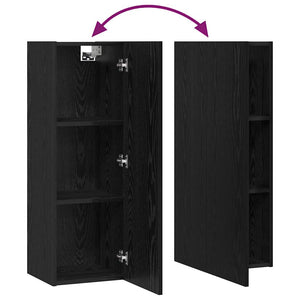 TV-Schrank Set 8-teilig Schwarz Eiche Optik