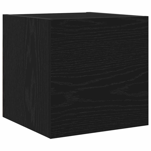 TV-Schrank Set 7-teilig Schwarz Eichenoptik