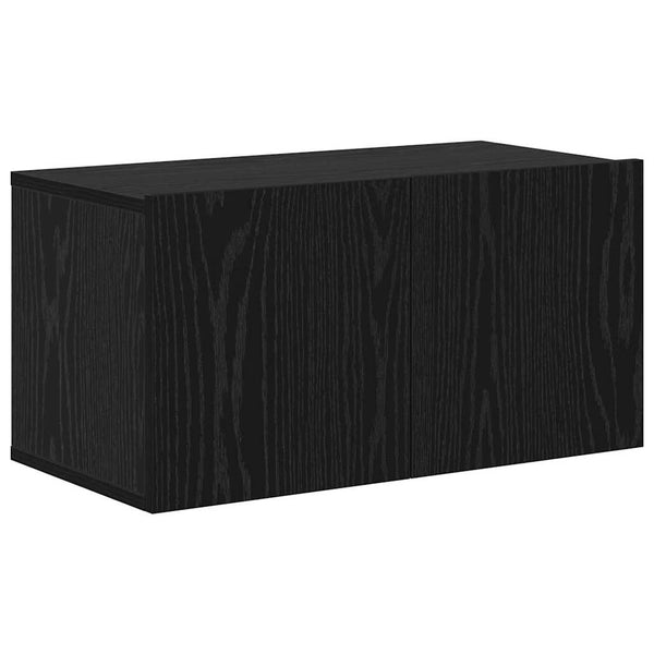 TV-Schrank Set 7-teilig Schwarz Eichenoptik