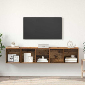 Wandmontiertes TV-Schrank Set Altholz