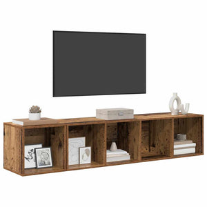 Wandmontiertes TV-Schrank Set Altholz