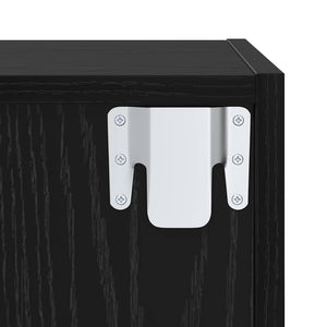 TV-Schrank Set Schwarz Eichen-Optik