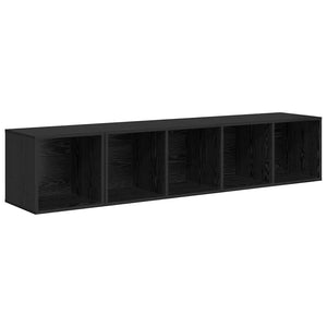 TV-Schrank Set Schwarz Eichen-Optik