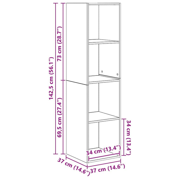 Wandmontiertes TV-Schrank-Set Eiche