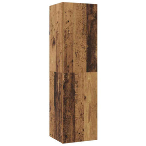 Wandmontierter TV-Schrank Altholz 4-teilig