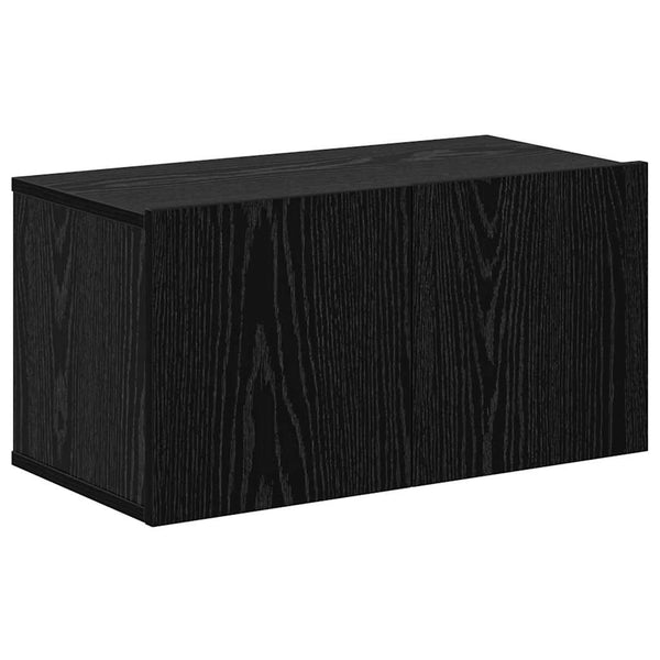 Wand-TV-Schrank Schwarz Eichen-Optik 4-teilig