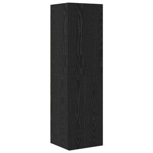Wand-TV-Schrank Schwarz Eichen-Optik 4-teilig