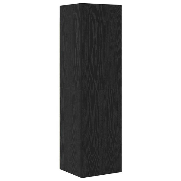 Wand-TV-Schrank Schwarz Eichen-Optik 4-teilig
