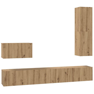Wand TV-Schrank 4-teilig Artisan Eiche