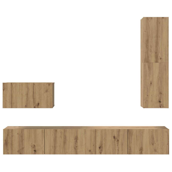 Wand TV-Schrank 4-teilig Artisan Eiche