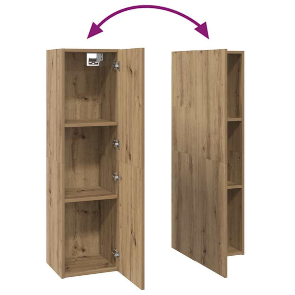 Wand TV-Schrank 4-teilig Artisan Eiche