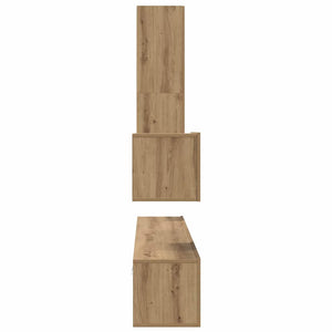 Wand TV-Schrank 4-teilig Artisan Eiche