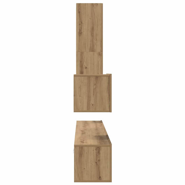 Wand TV-Schrank 4-teilig Artisan Eiche