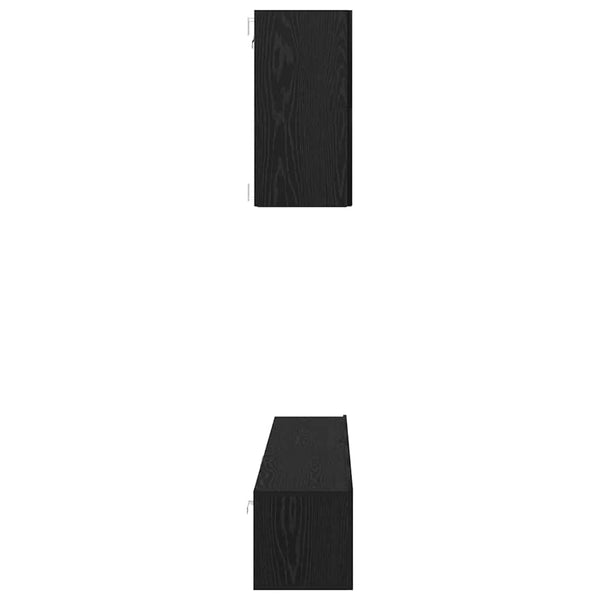TV-Schrank Set 5-teilig Schwarz Eichenoptik