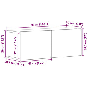 TV-Schrank Set 5-teilig Schwarz Eichenoptik