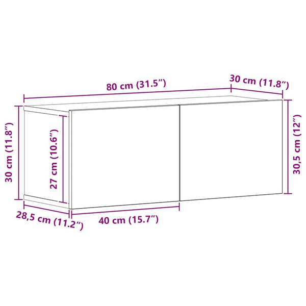 TV-Schrank Set 5-teilig Schwarz Eichenoptik