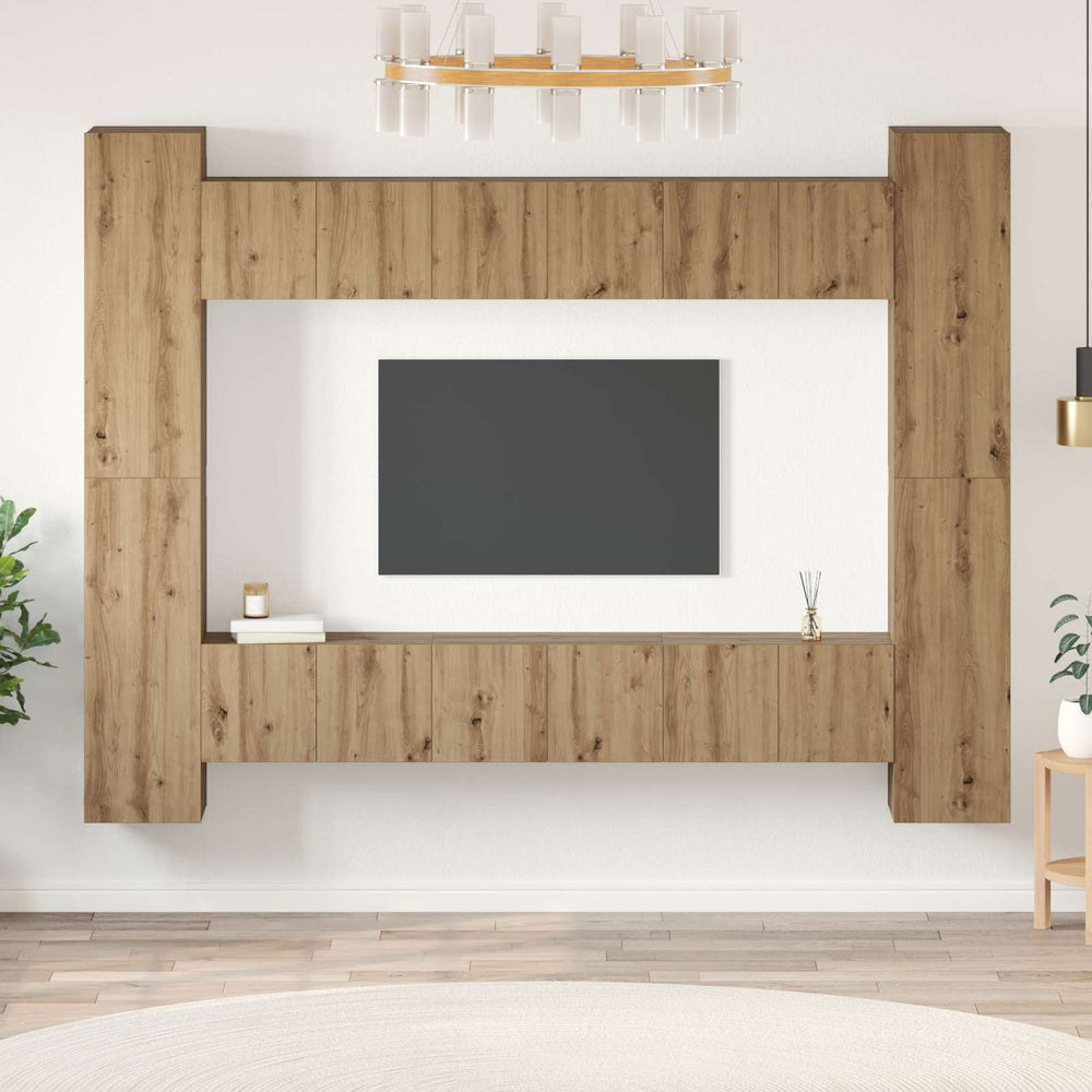 TV-Schrank Set Artisan-Eiche, 10-teilig