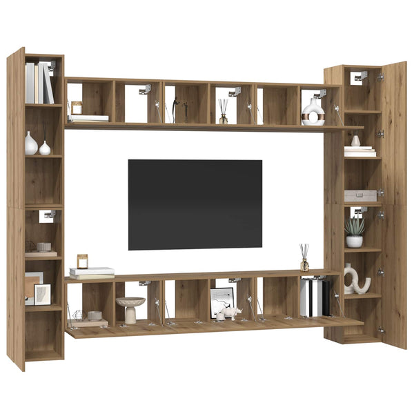 TV-Schrank Set Artisan-Eiche, 10-teilig