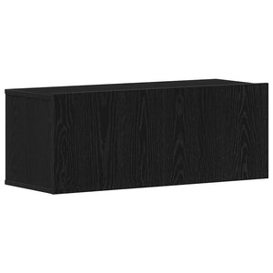 Wand TV-Schrank Schwarz Eiche Optik 2er-Set