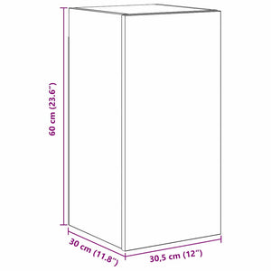 Wand TV-Schrank Schwarz Eiche Optik 2er-Set
