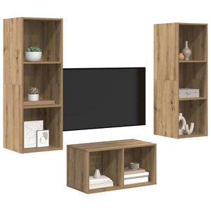 TV-Schrank Set Artisan-Eiche 37x37x107 cm