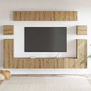 Wandmontierte TV-Einheiten Artisan Eiche, 4-teilig