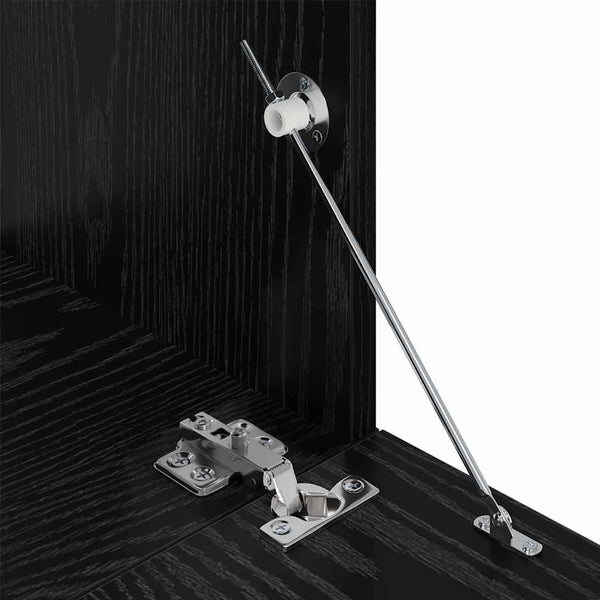 vidaXL Meuble TV 9 pcs Noir aspect chêne Aggloméré