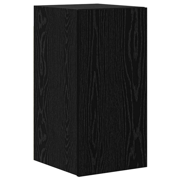 vidaXL Meuble TV 9 pcs Noir aspect chêne Aggloméré