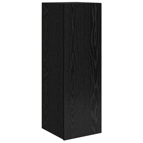 vidaXL Meuble TV 9 pcs Noir aspect chêne Aggloméré
