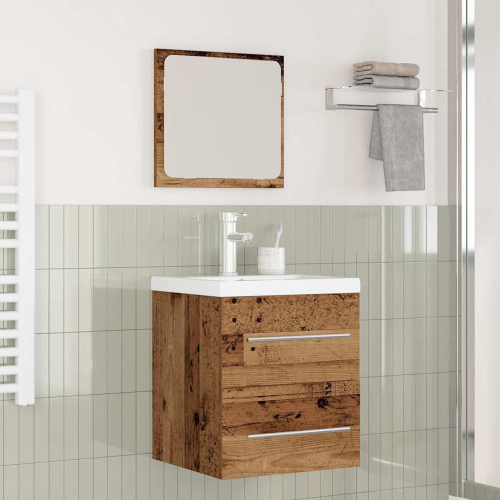 Badezimmermöbel Set Altholz 2-teilig