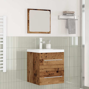 Badezimmermöbel Set Altholz 2-teilig