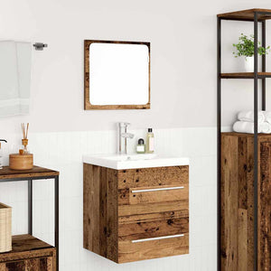 Badezimmermöbel Set Altholz 2-teilig