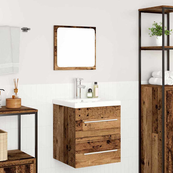 Badezimmermöbel Set Altholz 2-teilig