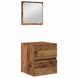 Badezimmermöbel Set Holzoptik mit Spiegel