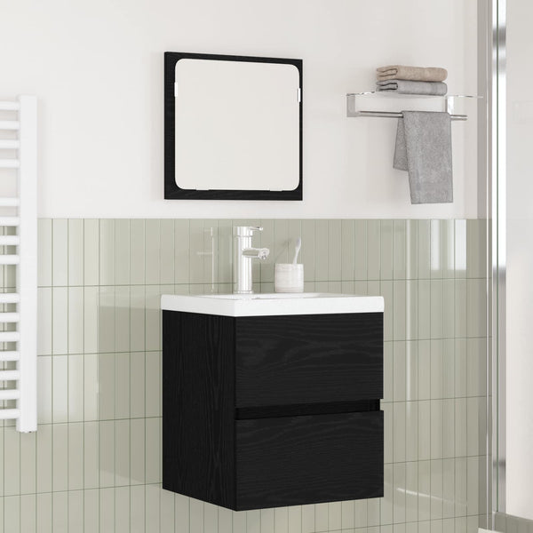 Badezimmermöbel Set Schwarz/Weiß