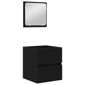 Badezimmermöbel Set Schwarz/Weiß