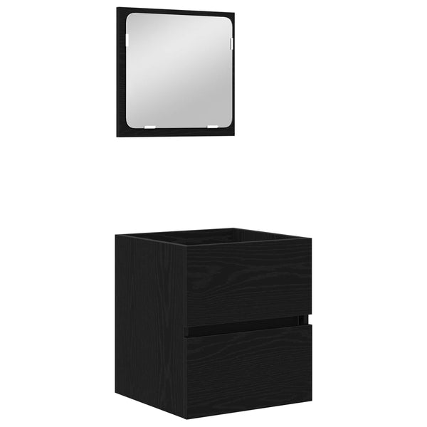 Badezimmermöbel Set Schwarz/Weiß