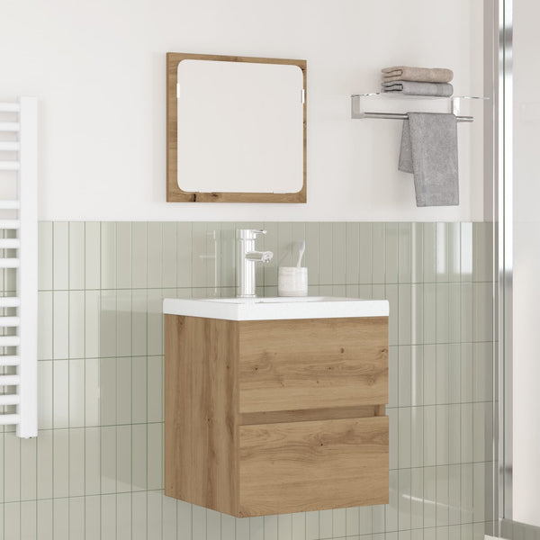 vidaXL Ensemble de meubles de salle de bain 2 pcs Chêne artisan et blanc Bois d'ingénierie
