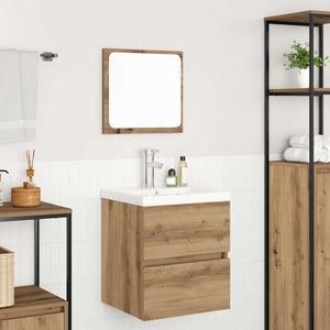 vidaXL Ensemble de meubles de salle de bain 2 pcs Chêne artisan et blanc Bois d'ingénierie